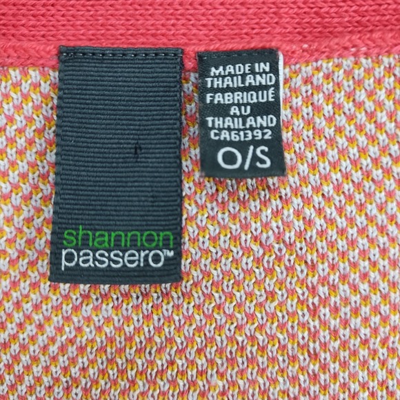 Shannon Passero Cardigan Womens O/S Coral Blue Daisy Graphic Knit Button Pockets - Picture 3 of 8